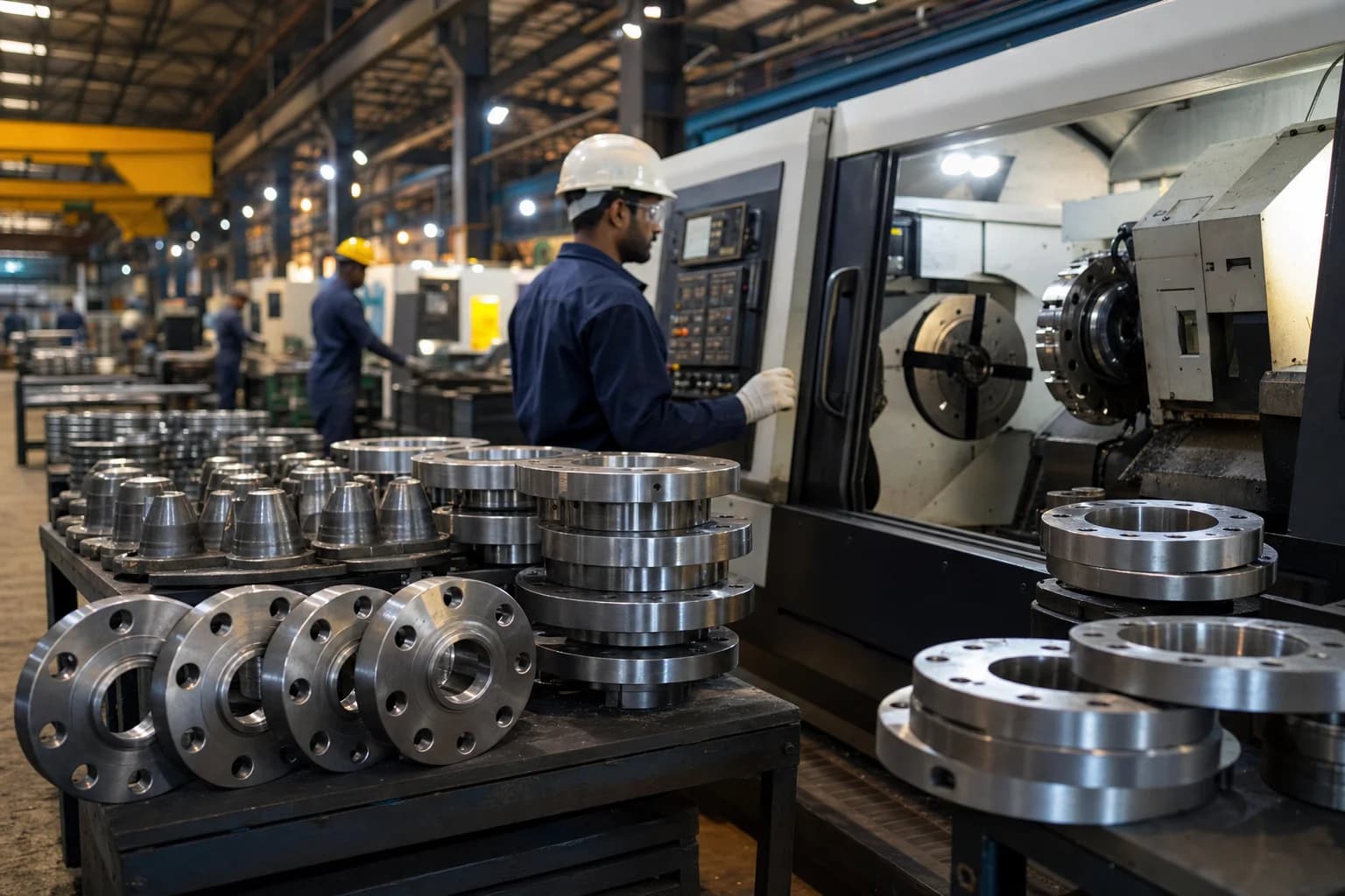 Protech Valve Fittings manufacturing facility in Ahmedabad — precision flange production
