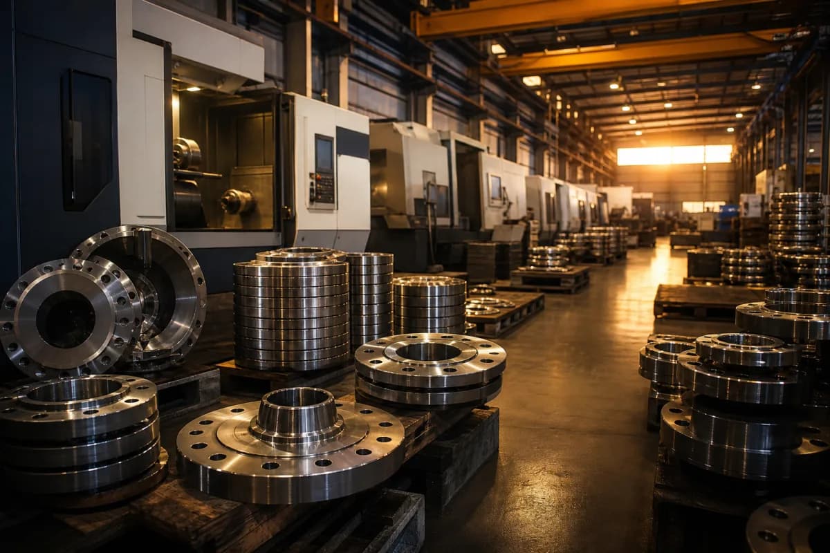 Protech Valve Fittings manufacturing facility — precision forged flanges and pipe fittings production